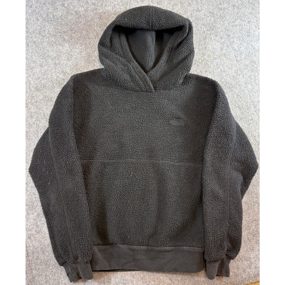 The North Face Sherpa Fleece Hoodie Womens Small Black Pullover Hiking Outdoor
